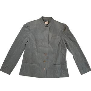 Abe Schrader Vintage 70s Gray Ultra Suede Blazer Jacket Size 8 Women’s ILGWU